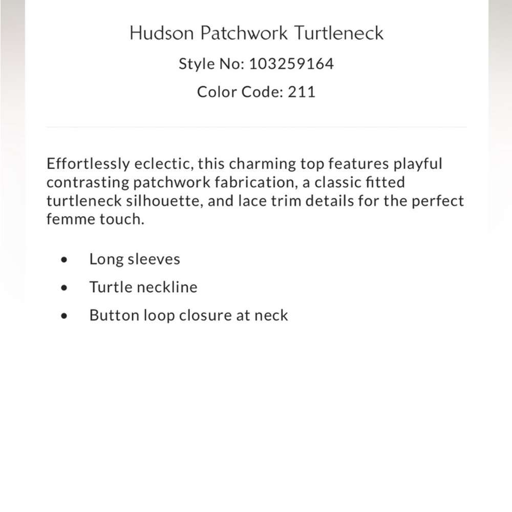Hudson Patchwork Turtleneck - image 9